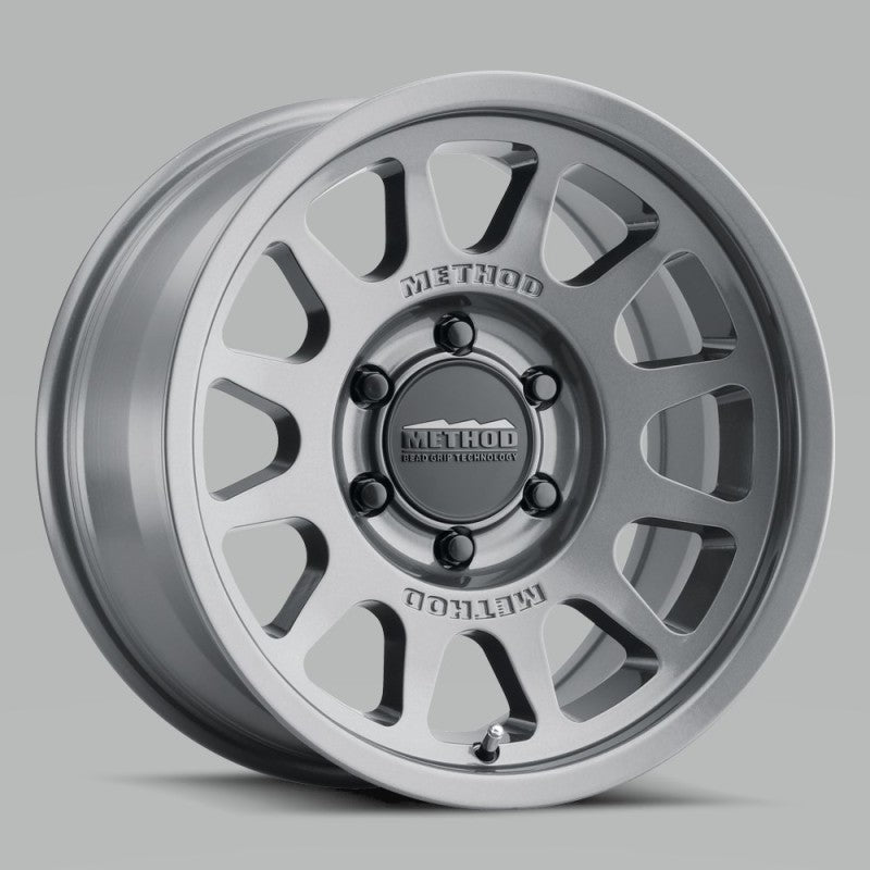 Method MR703 17x8.5 0mm Offset 5x5 71.5mm CB Gloss Titanium Wheel - Racecraft Industries