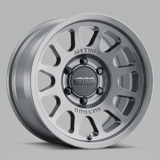 Method MR703 17x8.5 0mm Offset 5x5 71.5mm CB Gloss Titanium Wheel - Racecraft Industries