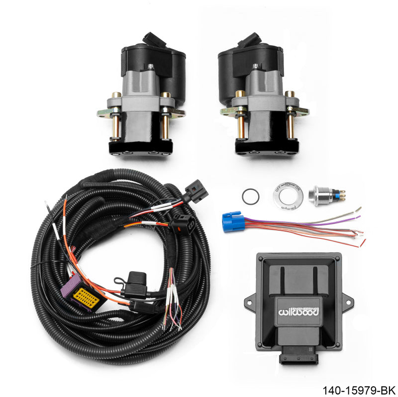Wilwood Electronic Parking Brake Rear Retrofit Kit - 0.810in Rotor Black - Racecraft Industries