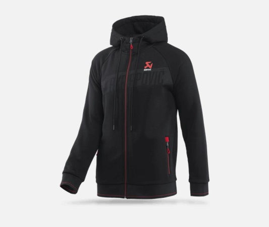 Akrapovic Mens Corpo Zip Hoodie Black - Large - Racecraft Industries