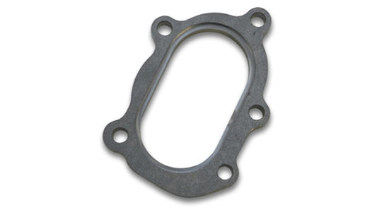 Vibrant GT25R / GT28R Discharge Flange with Oval Outlet (5 Bolt) Mild Steel 1/2in Thick - Racecraft Industries