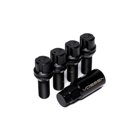 Vossen 30mm Lock Bolt - 14x1.25 - 17mm Hex - Cone Seat - Black (Set of 4) - Racecraft Industries