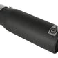 aFe MACHForce XP Exhausts Tips SS-304 EXH Tip 3in x 4Out x 12L Bolt-On (blk) - Racecraft Industries