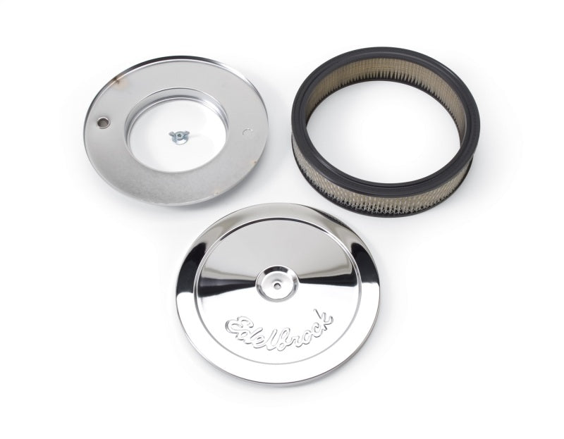 Edelbrock Air Cleaner Pro-Flo Series Round Steel Top Paper Element 10In Dia X 3 5In Chrome - Racecraft Industries