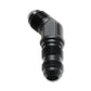 Vibrant -8AN Bulkhead Adapter 45 Degree Elbow Fitting - Anodized Black Only - Racecraft Industries