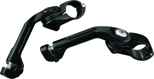 Kuryakyn Tour Tech 6in Back Arms With 1-1/4in Clamps Without Pegs Black - Racecraft Industries
