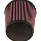 K&N Universal Rubber Filter - Round Tapered 6in Base OD x 3in Flange ID x 6in H - Racecraft Industries