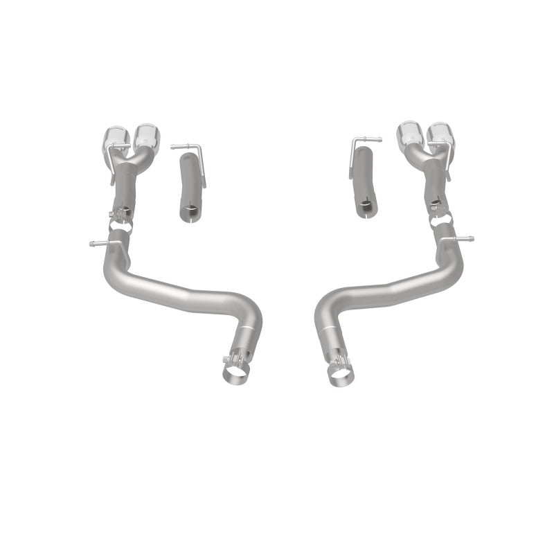 MagnaFlow Axle-Back, SS, 2.5in, Quad Split Rear 3.5in Tip 2015 Dodge Challenger 3.6L V6 - Racecraft Industries
