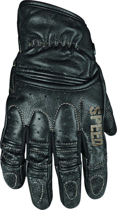 Speed and Strength Rust and Redemption Leather Gloves Black - XL - Racecraft Industries