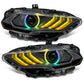 Oracle Lighting 18-23 Ford Mustang Dynamic ColorSHIFT LED Headlights - Black Series SEE WARRANTY - Racecraft Industries