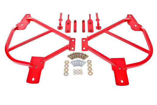 BMR 10-15 5th Gen Camaro Bolt-On Subframe Connectors - Red - Racecraft Industries