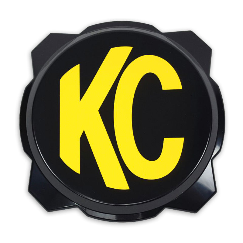 KC HiLiTES 6in. Hard Cover for Gravity Pro6 LED Lights (Single) - Black w/Yellow KC Logo - Racecraft Industries