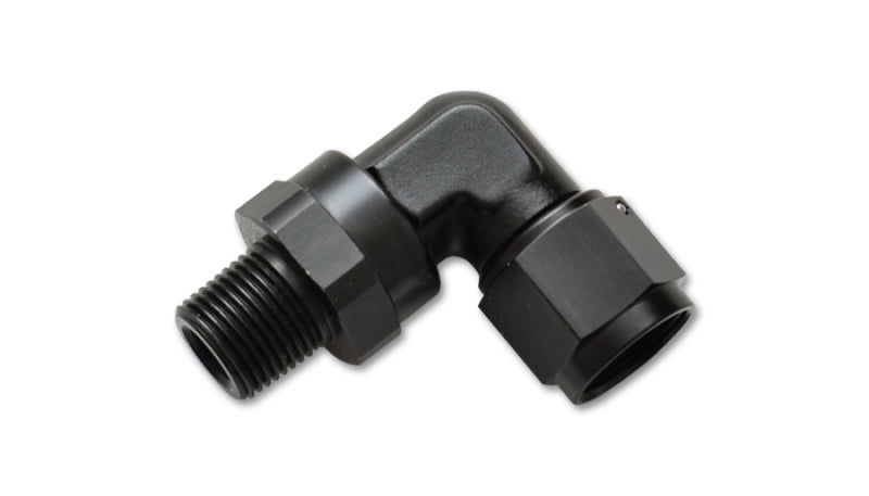 Vibrant -6AN to 3/8in NPT Female Swivel 90 Degree Adapter Fitting - Racecraft Industries