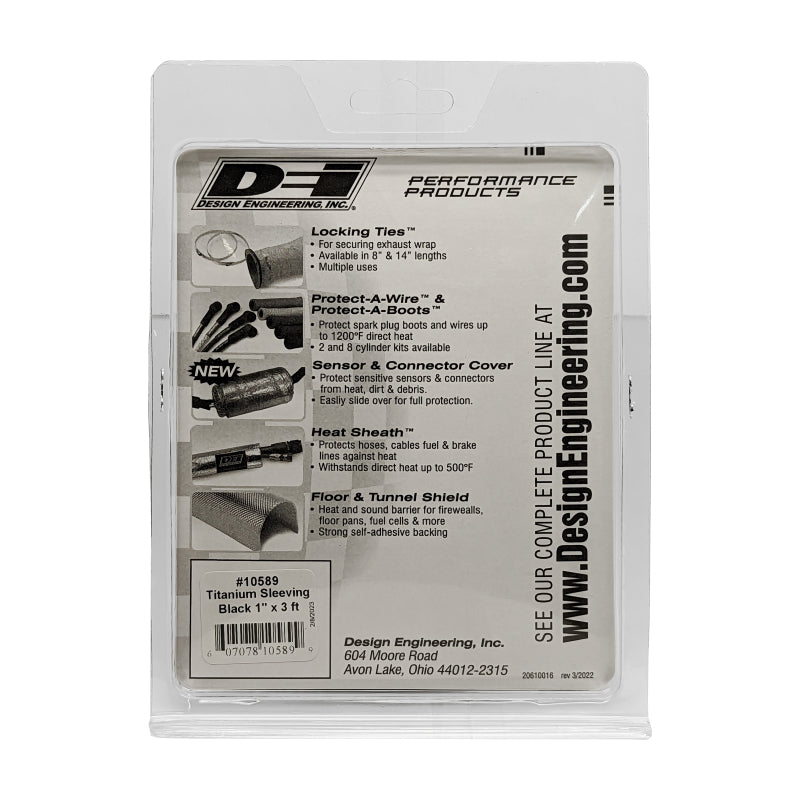 DEI Protect-A-Sleeve 1in I.D. x 36in - Black Titanium - Racecraft Industries