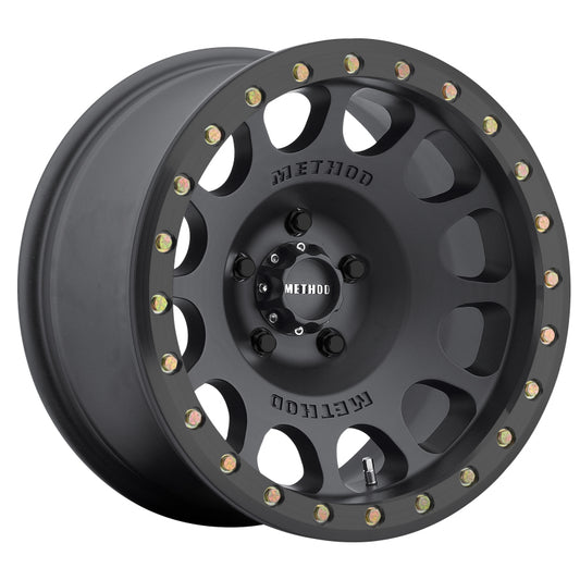 Method MR105 Beadlock 17x8.5 0mm Offset 8x6.5 130.81mm CB Matte Black w/BH-H24125 Wheel - Racecraft Industries