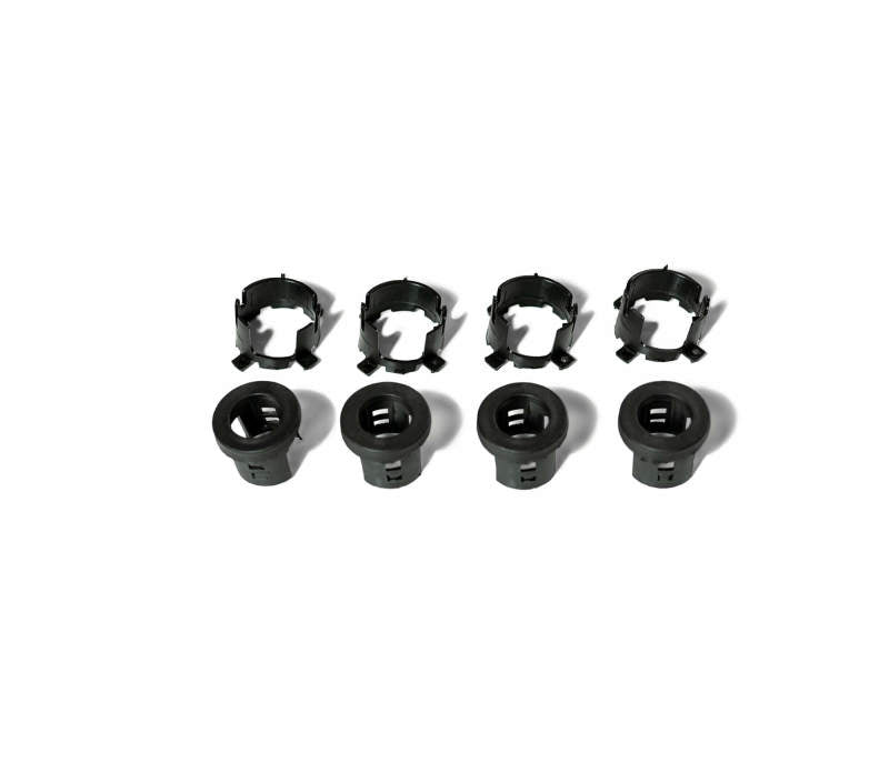 DV8 Offroad Jeep/Dodge/RAM Front Bezel & Rear Clip Replacement Kit for MOPAR Sensors - Set of 4 - Racecraft Industries