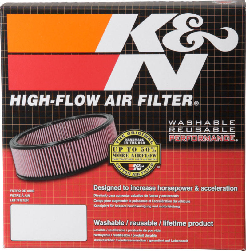 K&N Custom Round Filter 5-1/8in FLG / 9in OD x 4-1/8in HW/VENT - Racecraft Industries