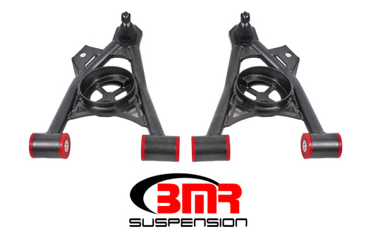 BMR 94-04 Ford Mustang Non-Adj. A-Arms Lower (Poly) w/ Spring Pocket - Black Hammertone - Racecraft Industries