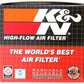 K&N Universal Air Filter - 2-7/16in Flange x 3-1/2in OD x 4in Height - Racecraft Industries