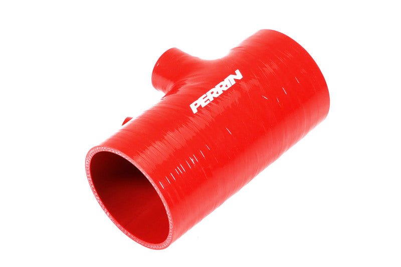 Perrin 2022+ Subaru WRX Red 3in Turbo Inlet Hose w/ Nozzle (Short) - Racecraft Industries