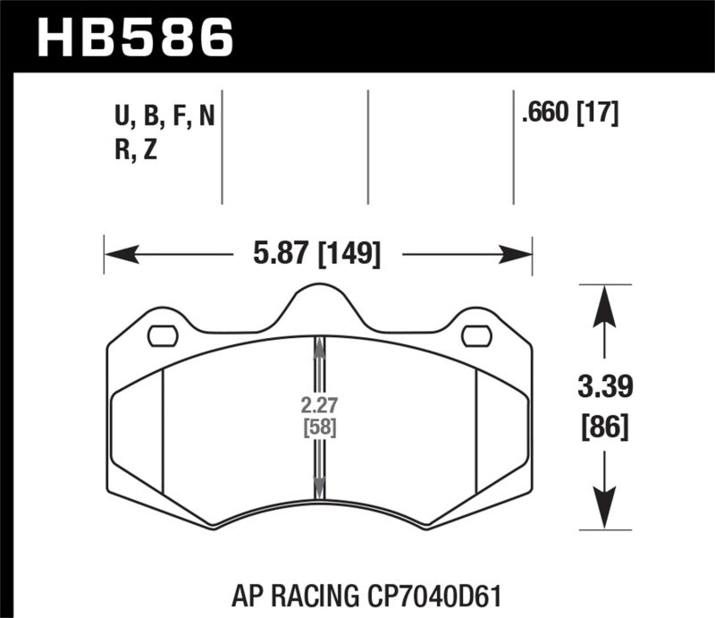 Hawk AP Racing CP7040 Performance Ceramic Street Brake Pads - Racecraft Industries