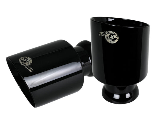 aFe MACH Force-XP 4-1/2in Black OE Replacement Exhaust Tips - 15-19 Dodge Charger/Hellcat - Racecraft Industries
