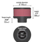 K&N 0.625 inch ID 2 inch OD 1.5 inch H Clamp On Crankcase Vent Filter - Racecraft Industries