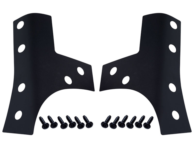 Kentrol 07-18 Jeep Wrangler JK Windshield Support Overlays Pair - Textured Black - Racecraft Industries