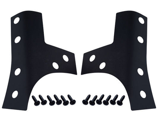 Kentrol 07-18 Jeep Wrangler JK Windshield Support Overlays Pair - Textured Black - Racecraft Industries