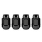 McGard Hex Lug Nut (Cone Seat Bulge Style) M14X1.5 / 22mm Hex / 1.635in. Length (4-Pack) - Black - Racecraft Industries