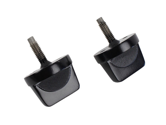 Kentrol 76-95 Jeep CJ/Wrangler YJ Windshield Knobs Pair - Powdercoat Black - Racecraft Industries