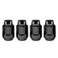 McGard Hex Lug Nut (Cone Seat Bulge Style) M12X1.5 / 3/4 Hex / 1.45in. Length (4-Pack) - Black - Racecraft Industries