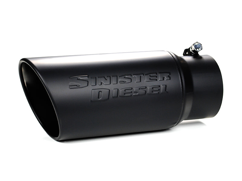 Sinister Diesel Universal Black Ceramic Coated Stainless Steel Exhaust Tip (4in to 5in) - Racecraft Industries