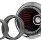 K&N Universal Air Filter Chrome Round Tapered Red - 4in Flange ID x 1.125in Flange Length x 5.5in H - Racecraft Industries