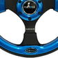 NRG Reinforced Steering Wheel (320mm) Blk w/Blue Trim - Racecraft Industries