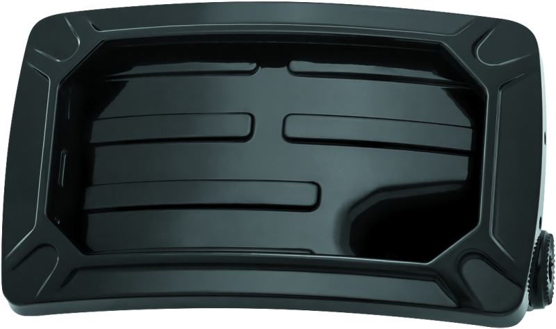 Kuryakyn Nova Curved Horizontal Mount Side License Plate Holder Gloss Black - Racecraft Industries