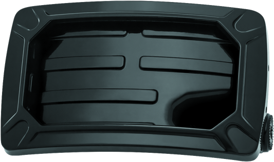Kuryakyn Nova Curved Horizontal Mount Side License Plate Holder Gloss Black - Racecraft Industries