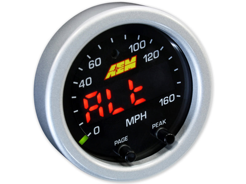 AEM X-Series 0-160 MPH Black Bezel w/ Black Face GPS Speedometer Gauge - Racecraft Industries