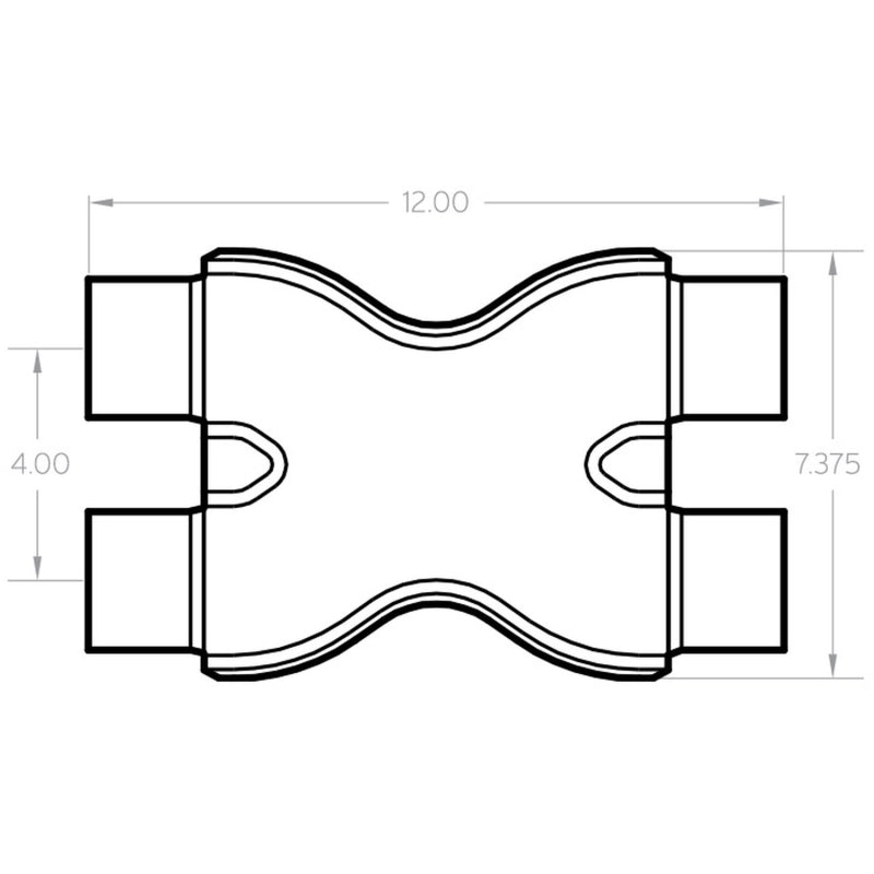 MagnaFlow Smooth Trans X 2.5/2.5 X 12 SS - Racecraft Industries