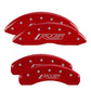 MGP 4 Caliper Covers Engraved Front & Rear Gen 5/RS Red finish silver ch - Racecraft Industries