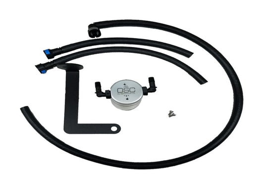 J&L 10-15 Chevrolet Camaro LS3 6.2L Passenger Side Oil Separator 3.0 - Clear Anodized - Racecraft Industries