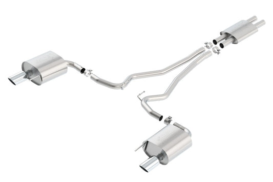 Borla ATAK Cat Back 15 Ford Mustang 3.7L V6 MT/AT 2.25in Pipe 4in Single Round Rolled Tips - Racecraft Industries