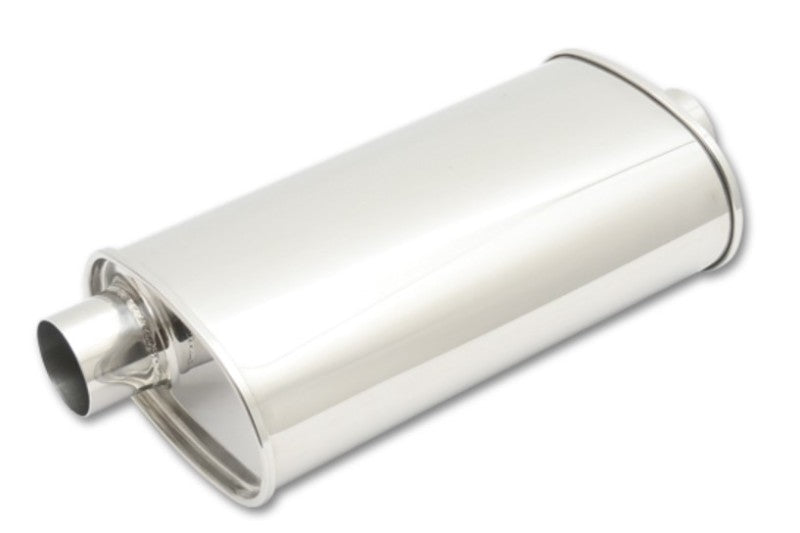 Vibrant StreetPower Oval Muffler 3.50in Inlet/Outlet (Offset-Center) - Racecraft Industries