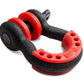 Body Armor 4x4 3/4in Black D-Ring with Red Isolators Single - Racecraft Industries