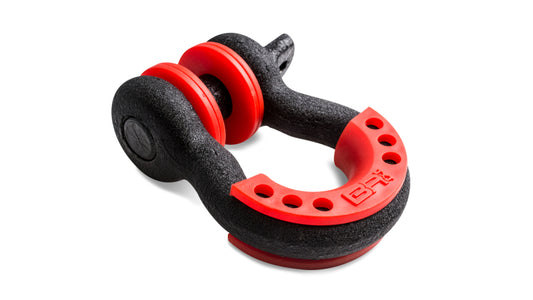 Body Armor 4x4 3/4in Black D-Ring with Red Isolators Single - Racecraft Industries