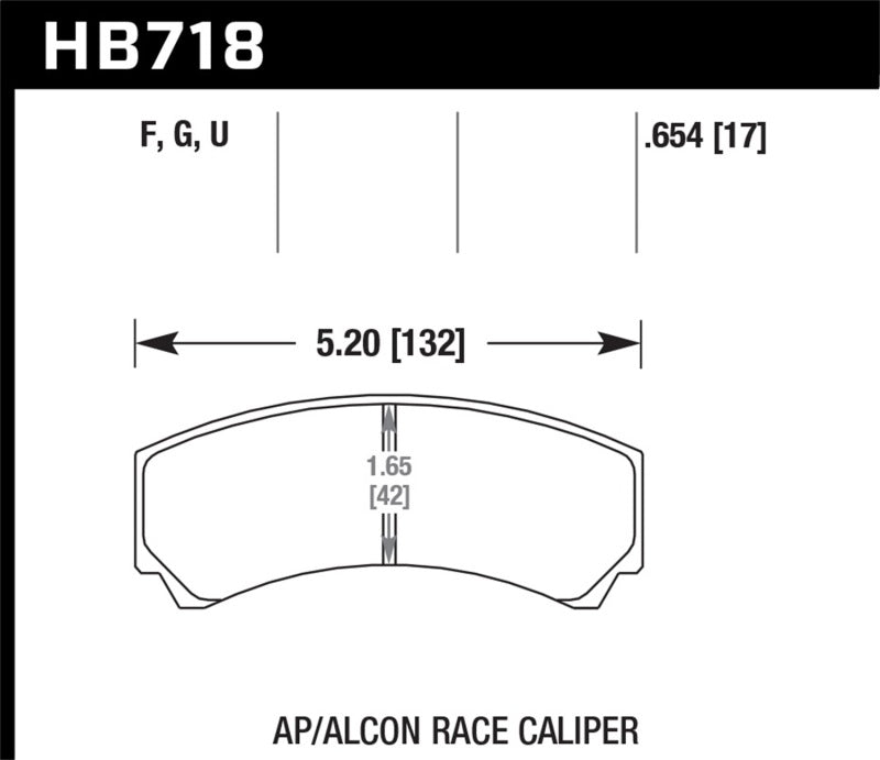 Hawk DTC-60 AP Racing/Alcon HB110 w/42mm Rad Depth Racing Brake Pads - Racecraft Industries