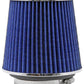 K&N Universal Air Filter Chrome Round Tapered Blue - 4in Flange ID x 1.125in Flange Length x 5.5in H - Racecraft Industries