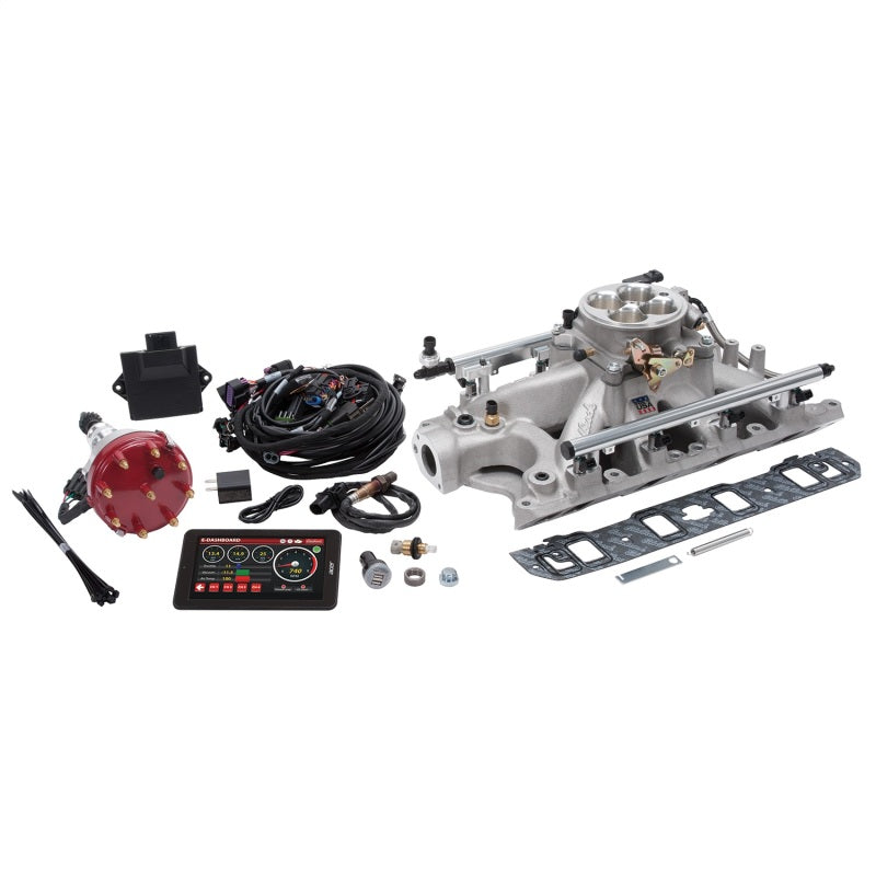 Edelbrock Pro Flo 4 Fuel Injection Kit Seq Port Ford 289-302 ci 550 HP 29 LbHr Injectors Satin - Racecraft Industries