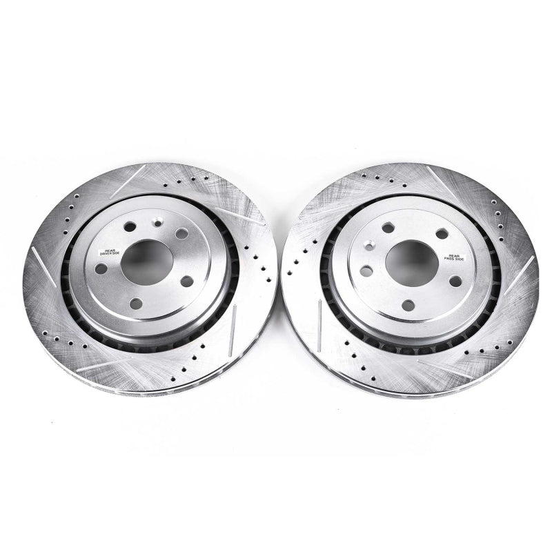 Power Stop 16-18 Cadillac ATS Rear Evolution Drilled & Slotted Rotors - Pair - Racecraft Industries