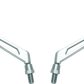 BikeMaster Oval Mirror Machined Arm w/10mm/Yam 10mm/HD Adapters - Pair - Chrome - Racecraft Industries